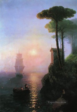 イワン・コンスタンティノヴィチ・アイヴァゾフスキー Painting - イタリアの霧の朝 1864 ロマンチックなイワン・アイヴァゾフスキー ロシア